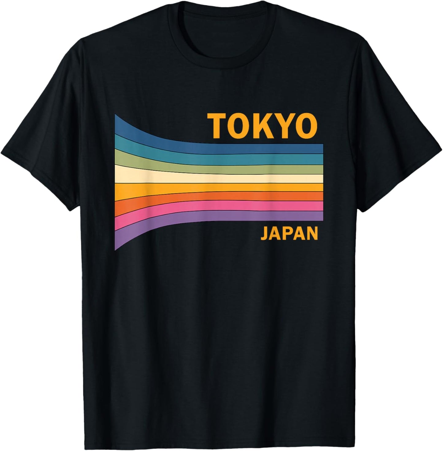 Retro Vintage 70s Tokyo Japan T-Shirt - T-Shirt | Black
