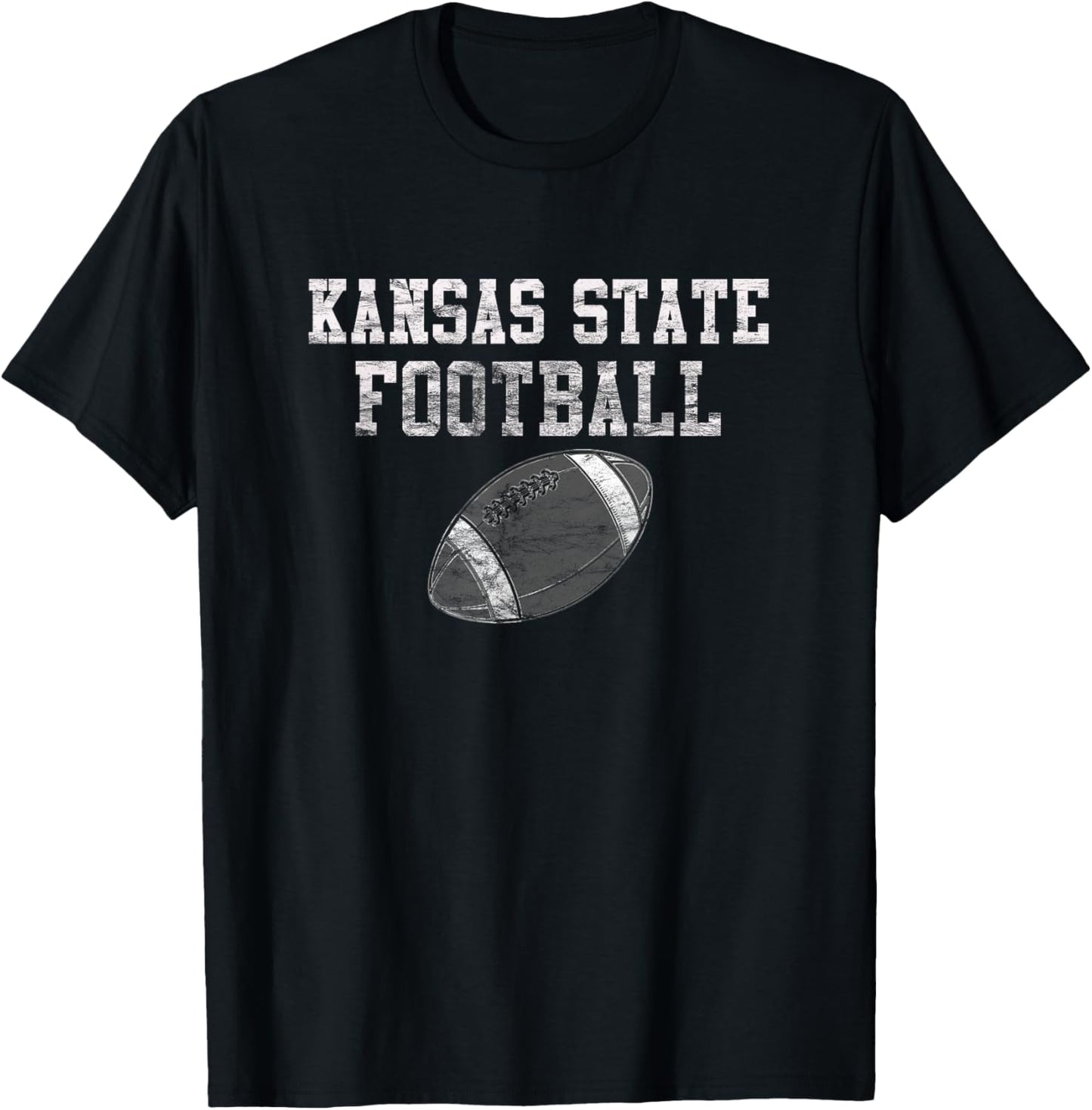 Vintage Kansas State Football T-Shirt - T-Shirt | Black