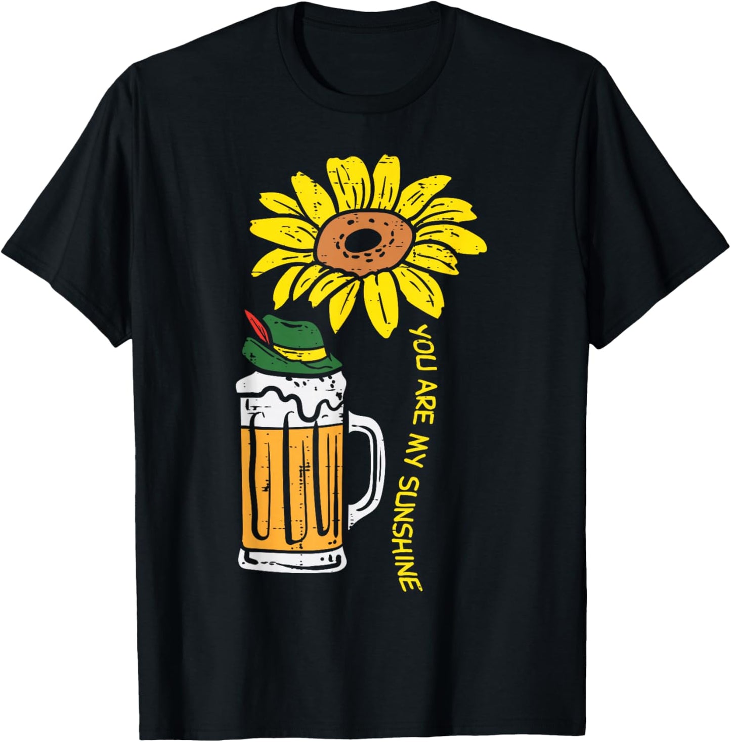 You My Sunshine Sunflower Oktoberfest Beers German Women T-Shirt - T-Shirt | Black