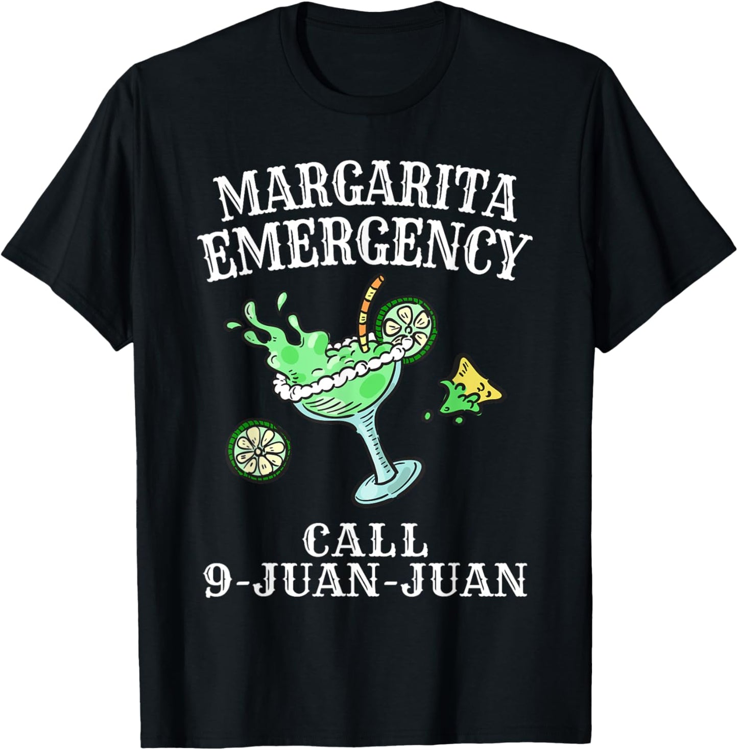 Margarita Emergency Shirt Mexican Fiesta Funny Cinco de Mayo T-Shirt - T-Shirt | Black