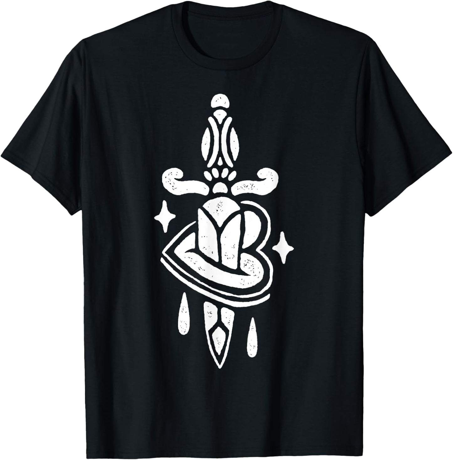 Dagger through Heart T-Shirt - T-Shirt | Black