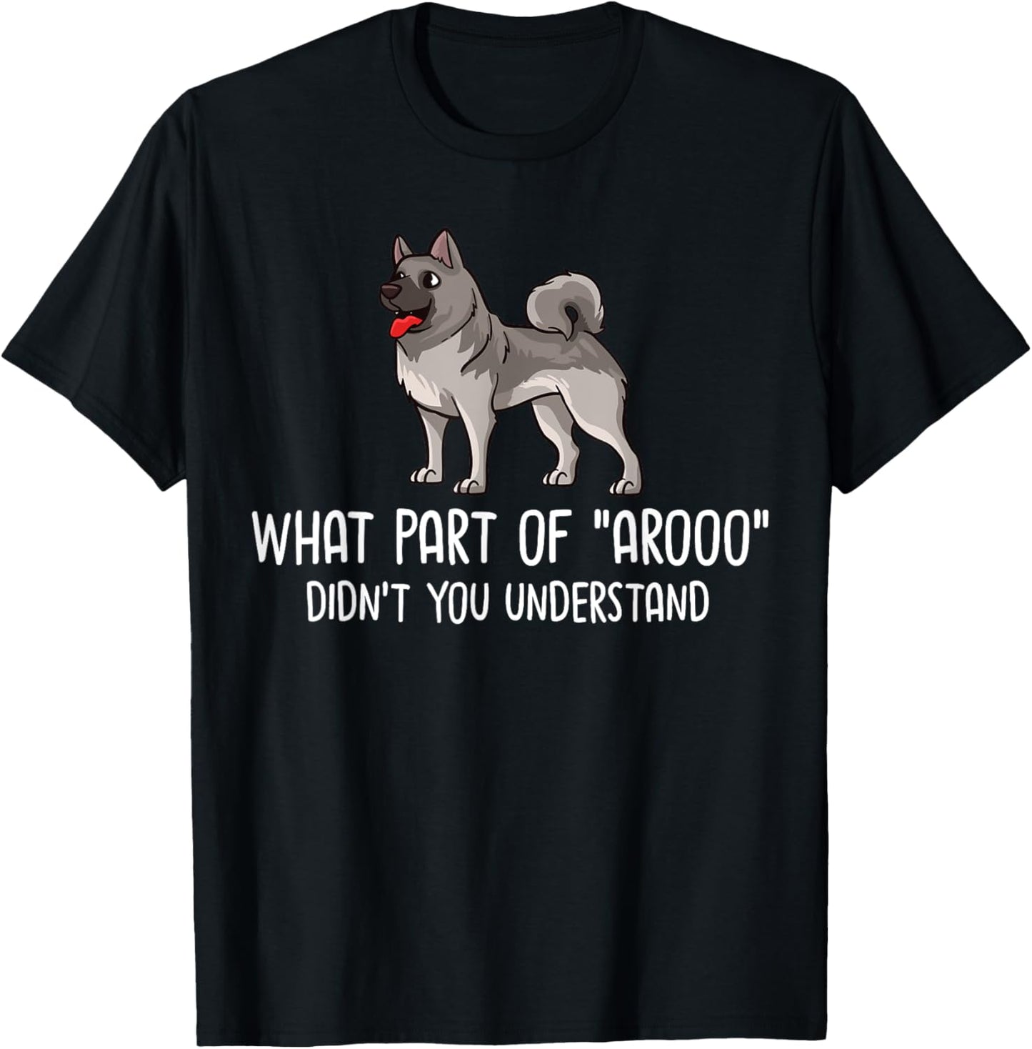Norwegian Elkhound Dog Puppies Owner Lover T-Shirt - T-Shirt | Black