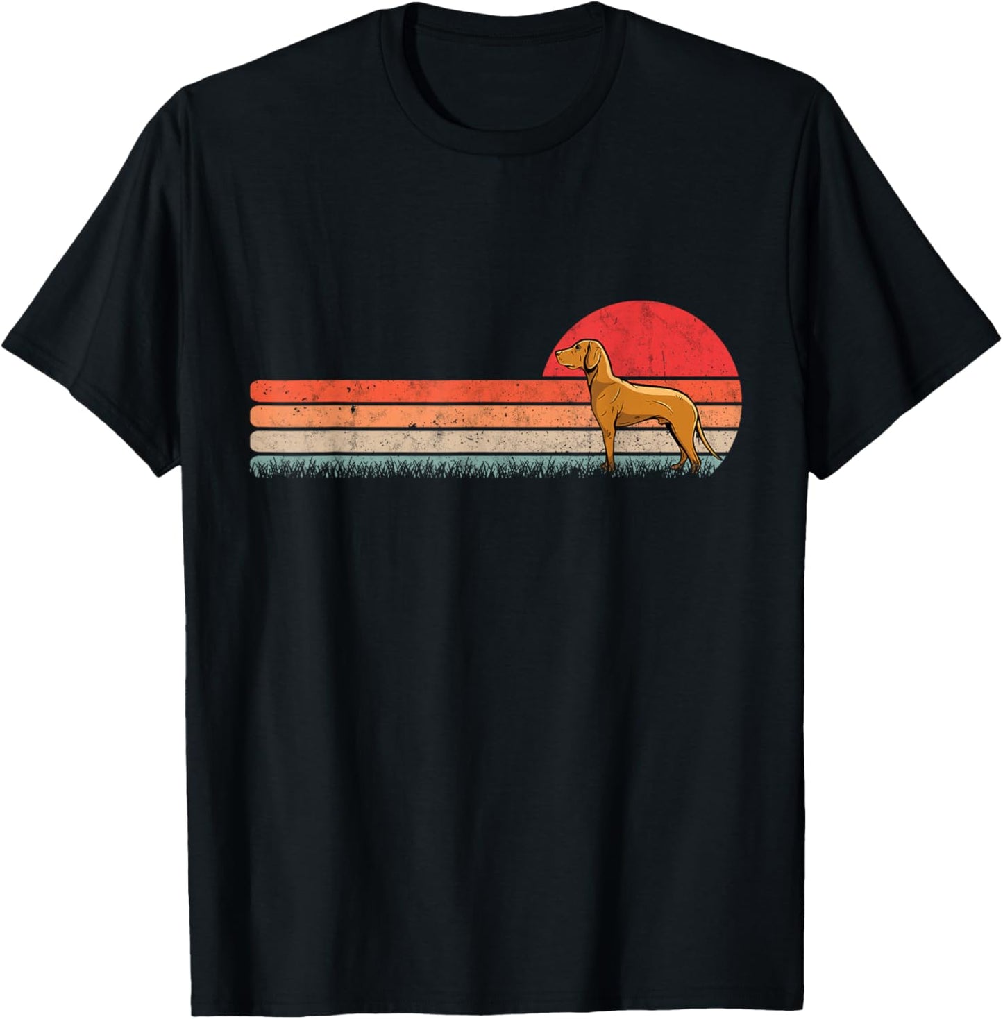 Magyar Vizsla Retro Wirehaired Pointer Vizsla T-Shirt - T-Shirt | Black