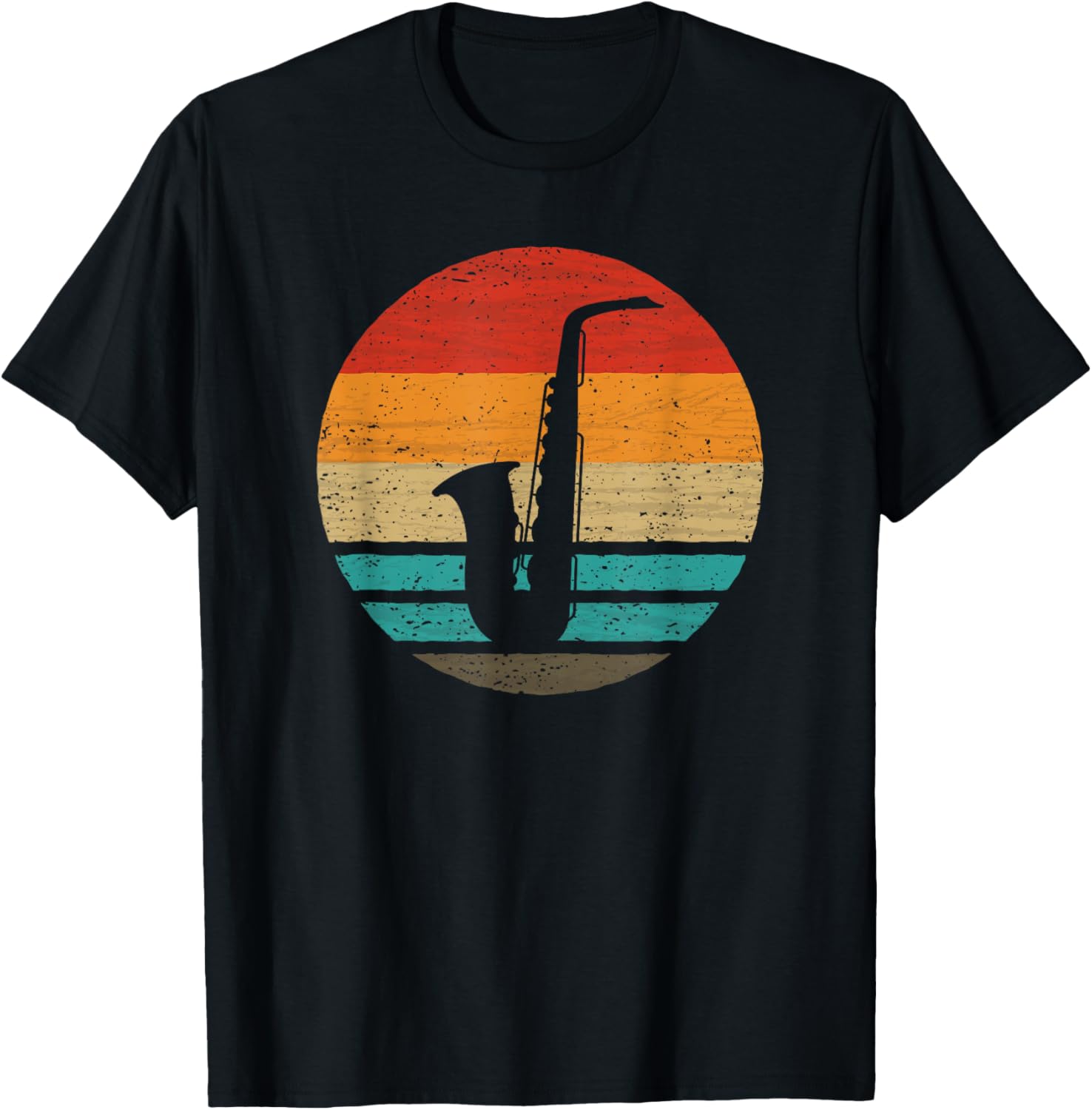 Saxophone Retro Style Vintage T-Shirt - T-Shirt | Black