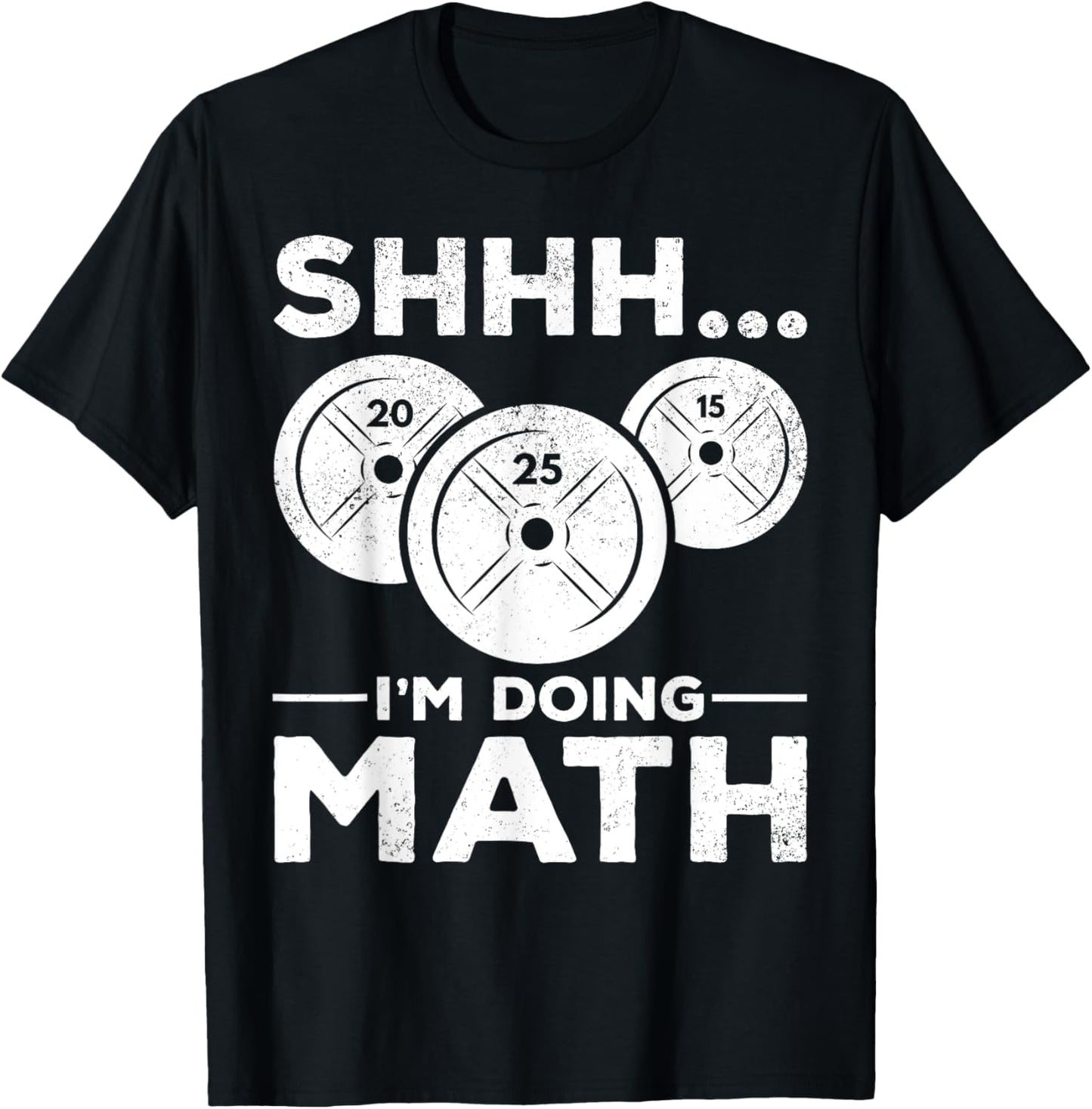Shhh I'm doing Math Bodybuilding Gym Fitness Training T-Shirt - T-Shirt | Black