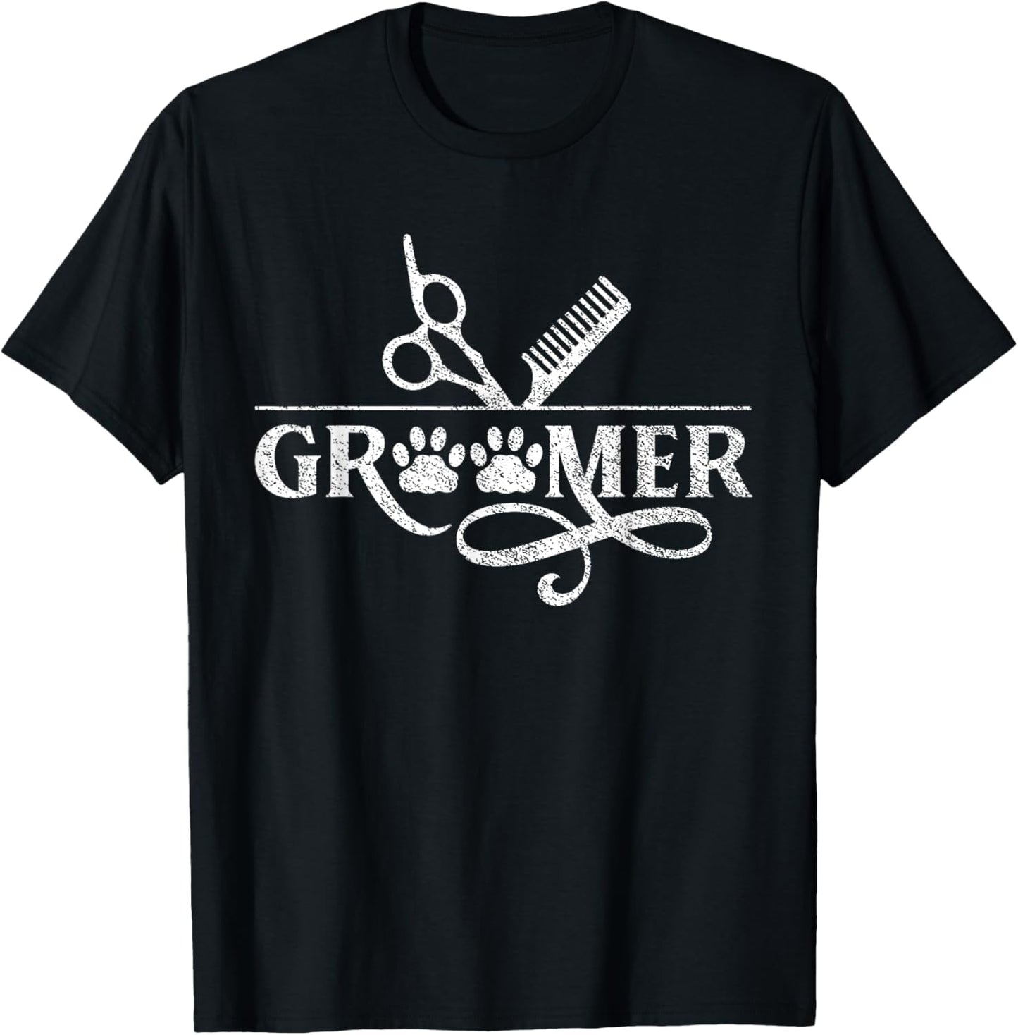 Groomer Salon Grooming Dog Animal T-Shirt - T-Shirt | Black