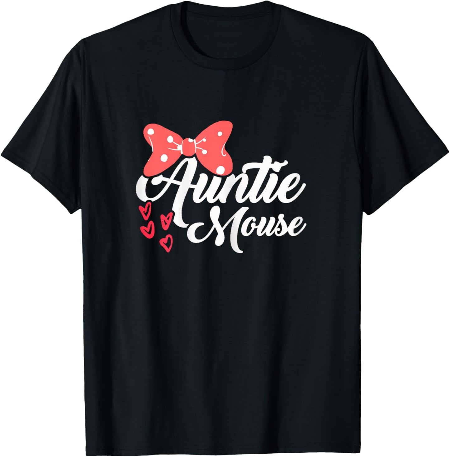 Cute Auntie Mouse | Niece Nephew | Aunt T-Shirt - T-Shirt | Black