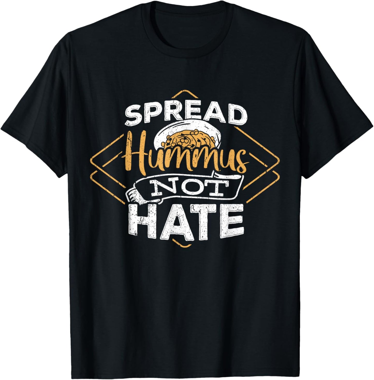 I love hummus - Vegetarian Human T-Shirt - T-Shirt | Black