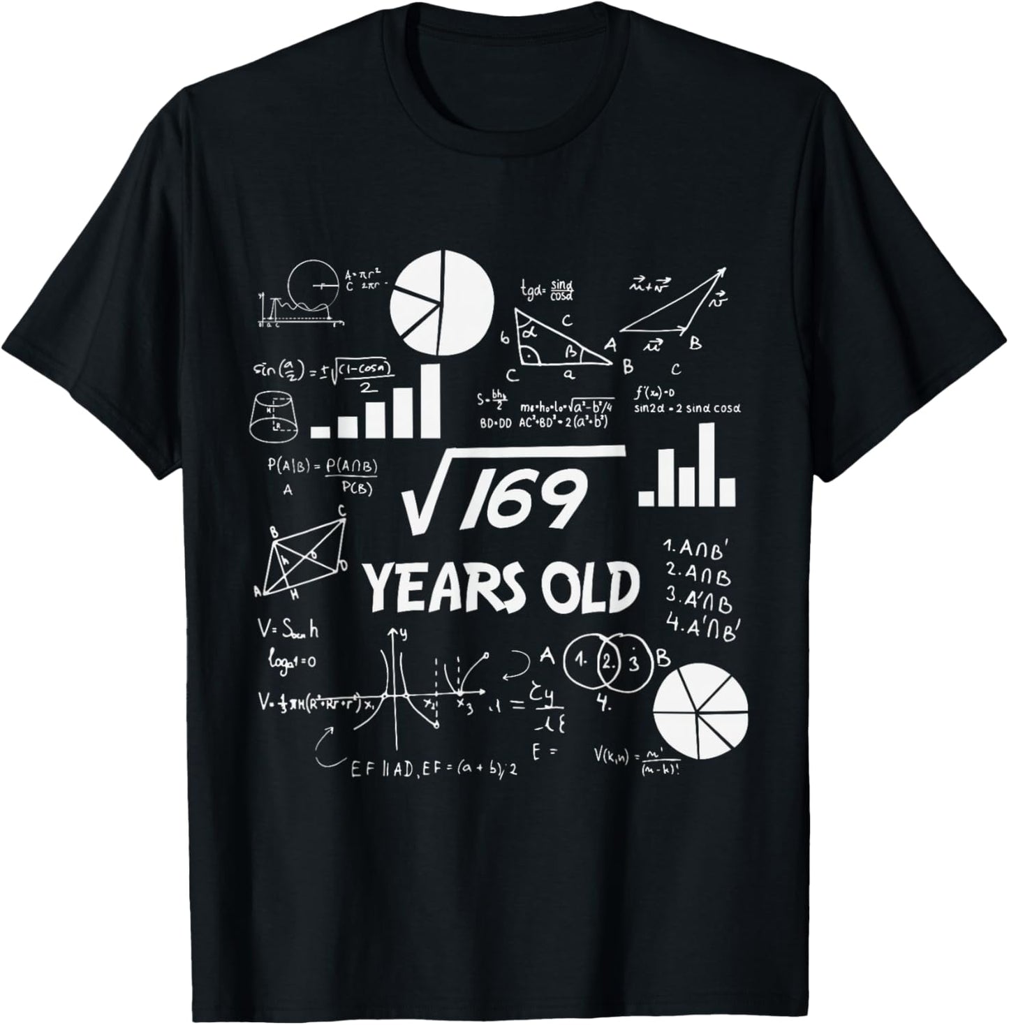 13 Years Old Math Nerd - Funny Math Equation 13th Birthday T-Shirt - T-Shirt | Black