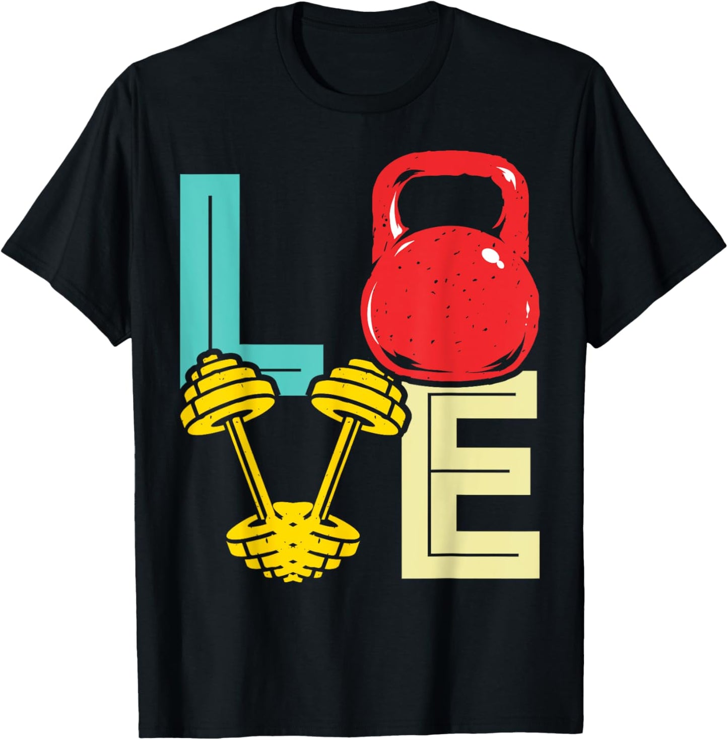 Love Weightlifting Funny Valentine's Day Vintage Fitness Gym T-Shirt - T-Shirt | Black