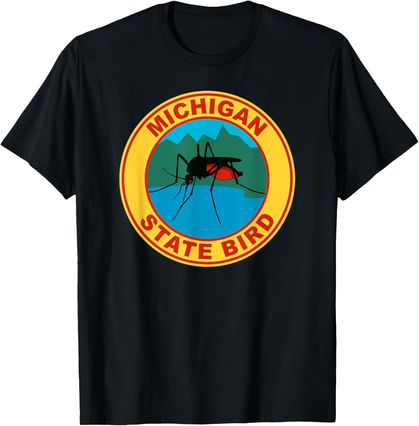 Funny Michigan Mosquito State Bird T-Shirt - T-Shirt | Black