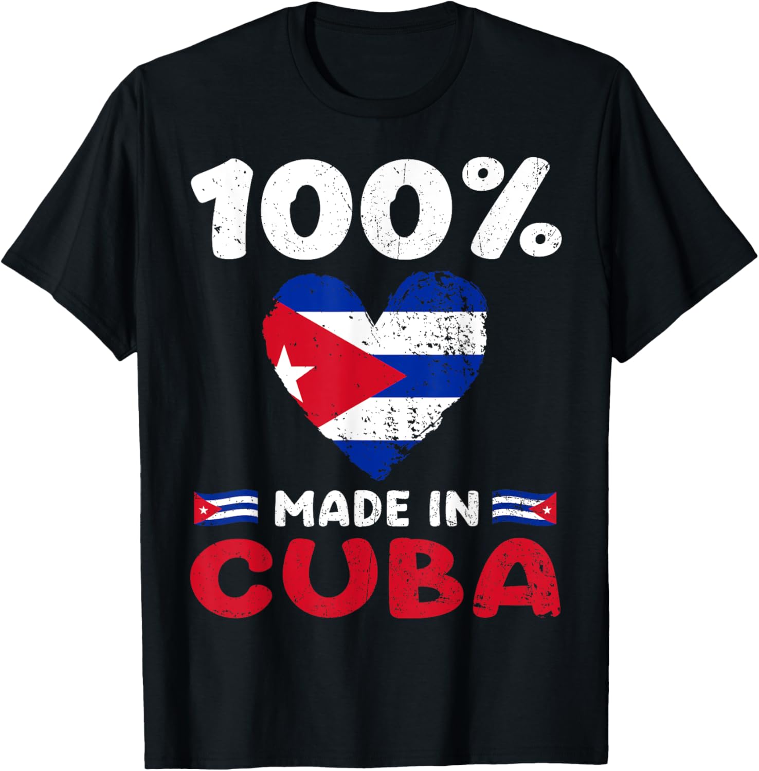 100 Percent Made In Cuba Cuban Boys Girls Kids T-Shirt - T-Shirt | Black