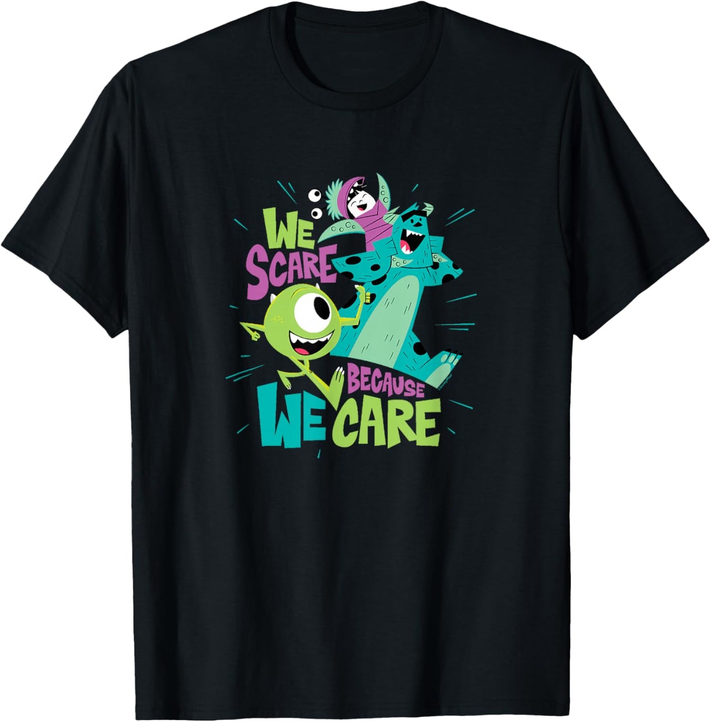 Disney Pixar: Monsters, Inc. - We Scare Because We Care T-Shirt - T-Shirt | Black