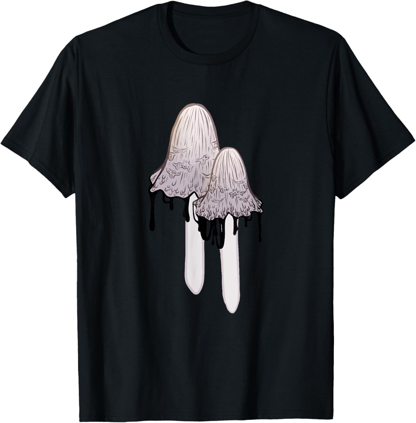 Inky Cap Ink Cap Foraging Mushrooms T-Shirt - T-Shirt | Black