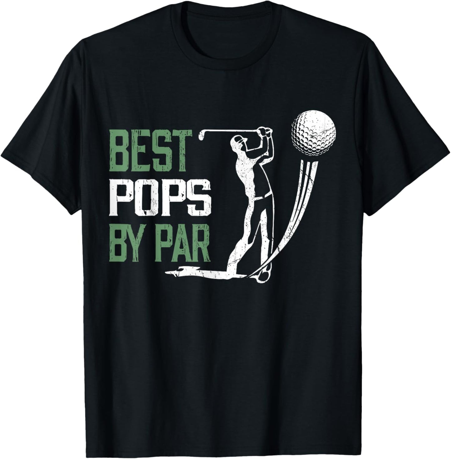 Best Pops By Par Fathers Day Golf Lover T-Shirt - T-Shirt | Black