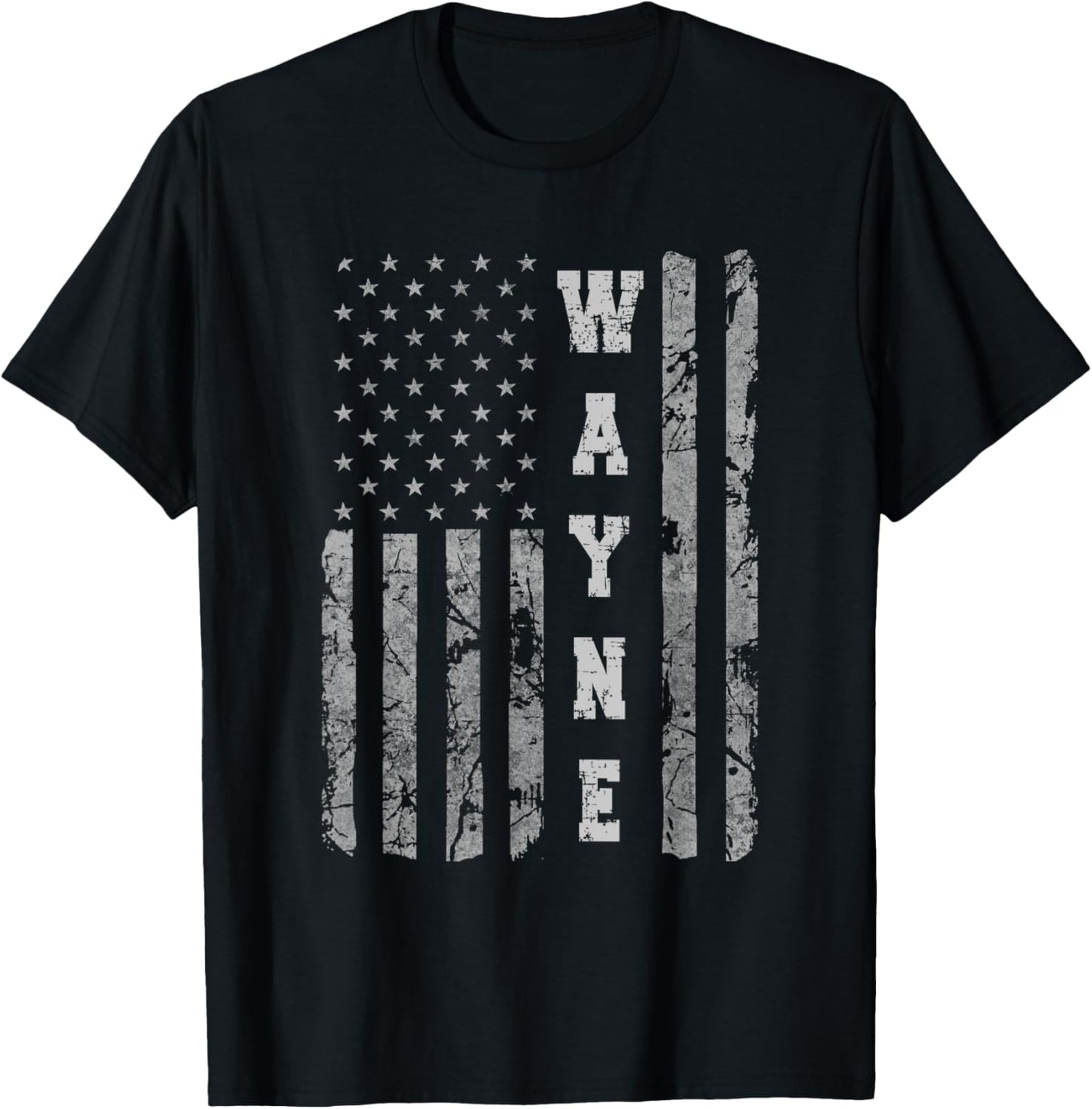 Wayne, New Jersey, American flag T-Shirt - T-Shirt | Black