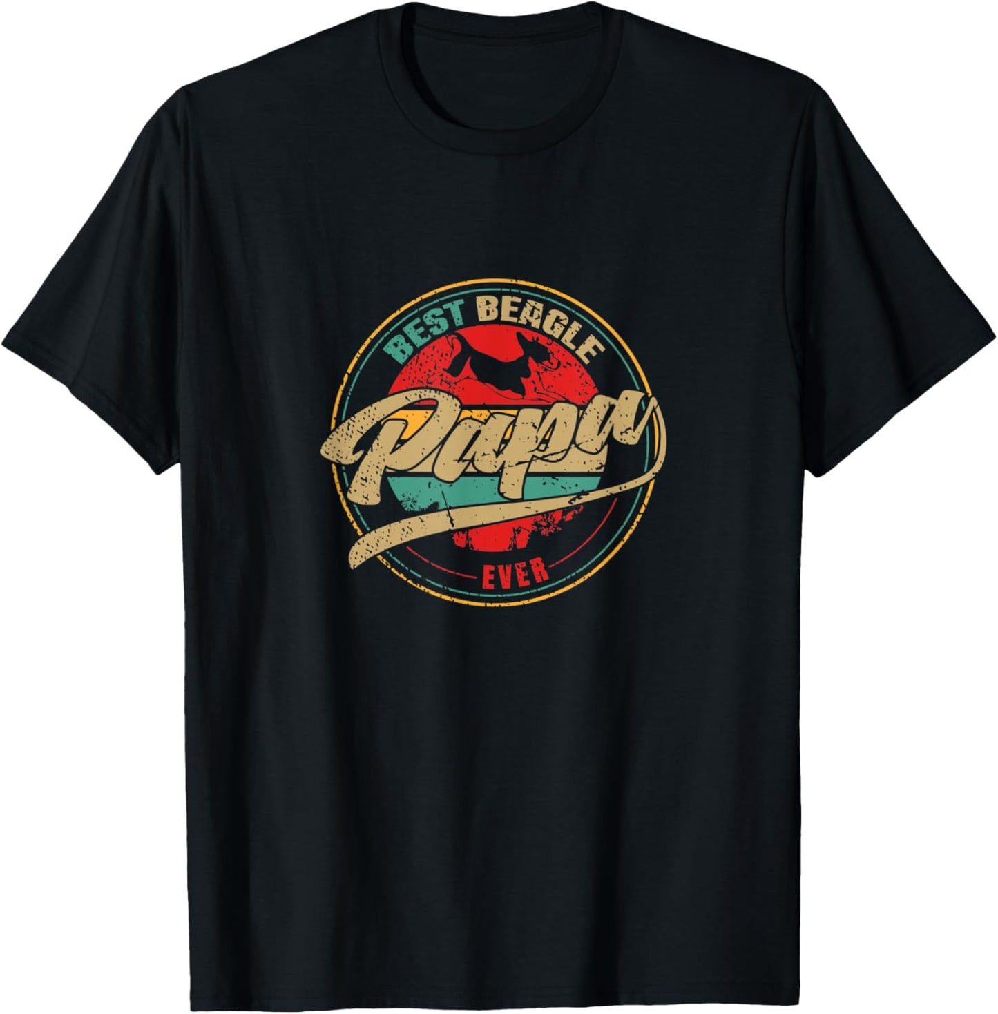 Best Beagle Papa Ever - Beagle Dog Women Kids T-Shirt - T-Shirt | Black
