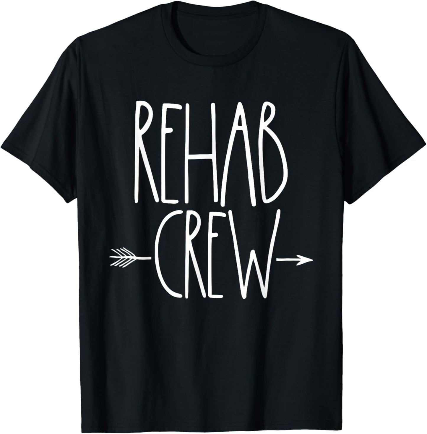 Rehab Crew PT Month Physical Therapy Team Week OT Speech T-Shirt - T-Shirt | Black