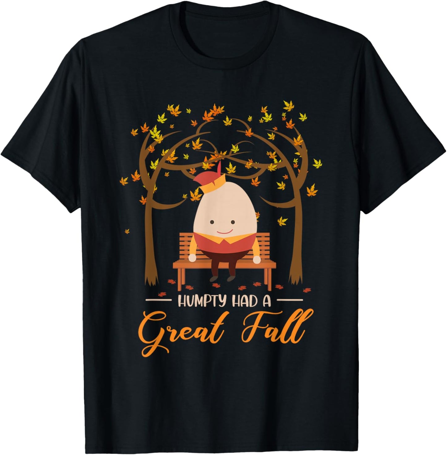 Nursery Rhymes for Kids or Humpty Dumpty sat on a Wall T-Shirt - T-Shirt | Black