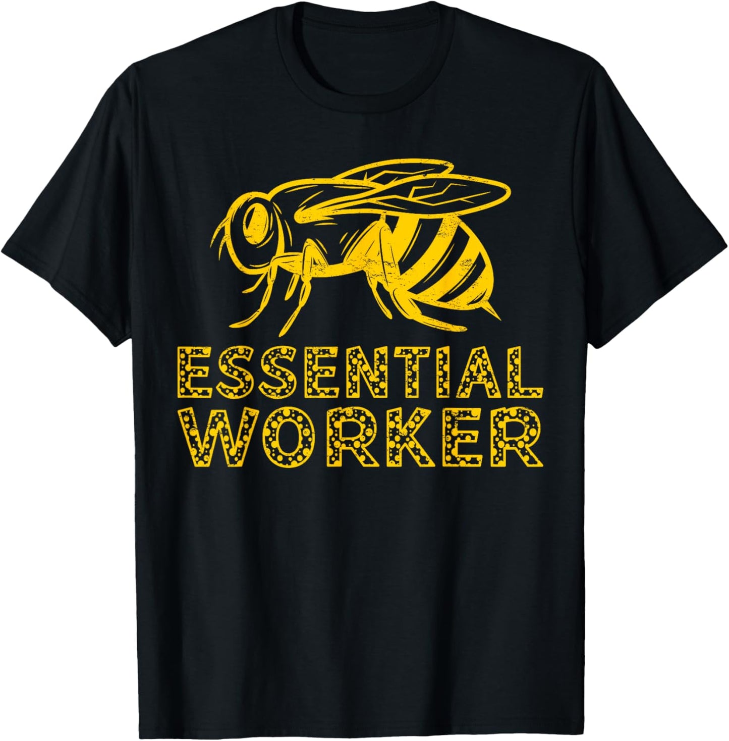 Essential Worker Bee Lover Honey Beekeeper T-Shirt - T-Shirt | Black