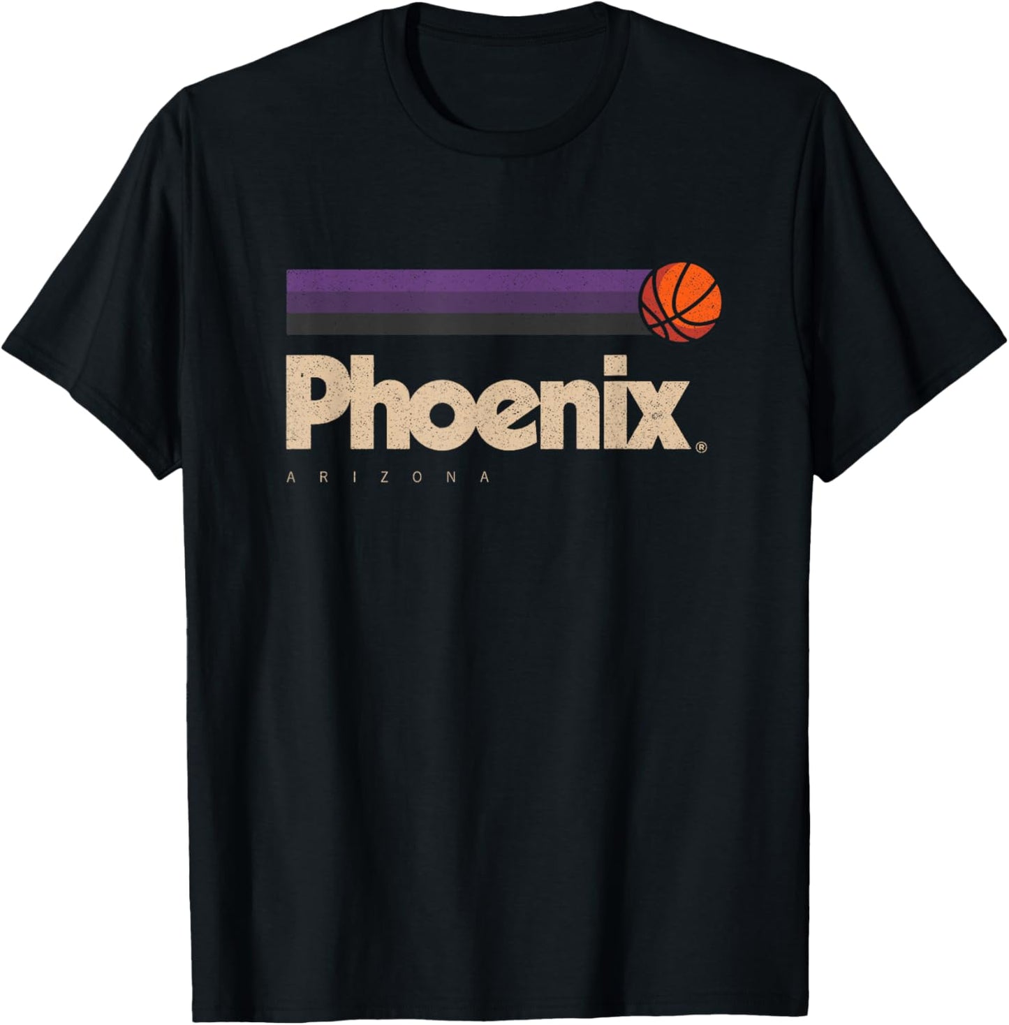 Phoenix Basketball B-Ball City Arizona Retro Phoenix T-Shirt - T-Shirt | Black
