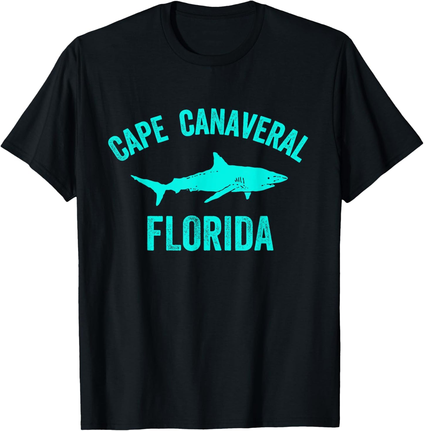 Cape Canaveral Florida Shark Shirt | Cape Canaveral Shark T-Shirt - T-Shirt | Black