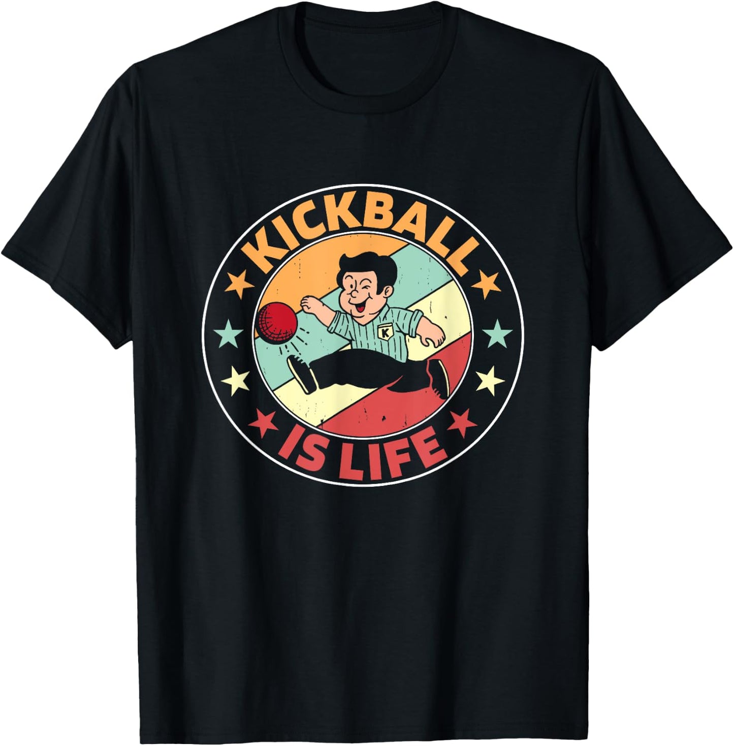 Kickball Is Life Kick Ball Champion Kickball Player Kickball T-Shirt - T-Shirt | Black