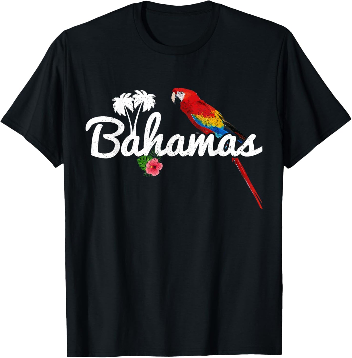 Bahamas Parrot Caribbean Souvenir T-Shirt - T-Shirt | Black