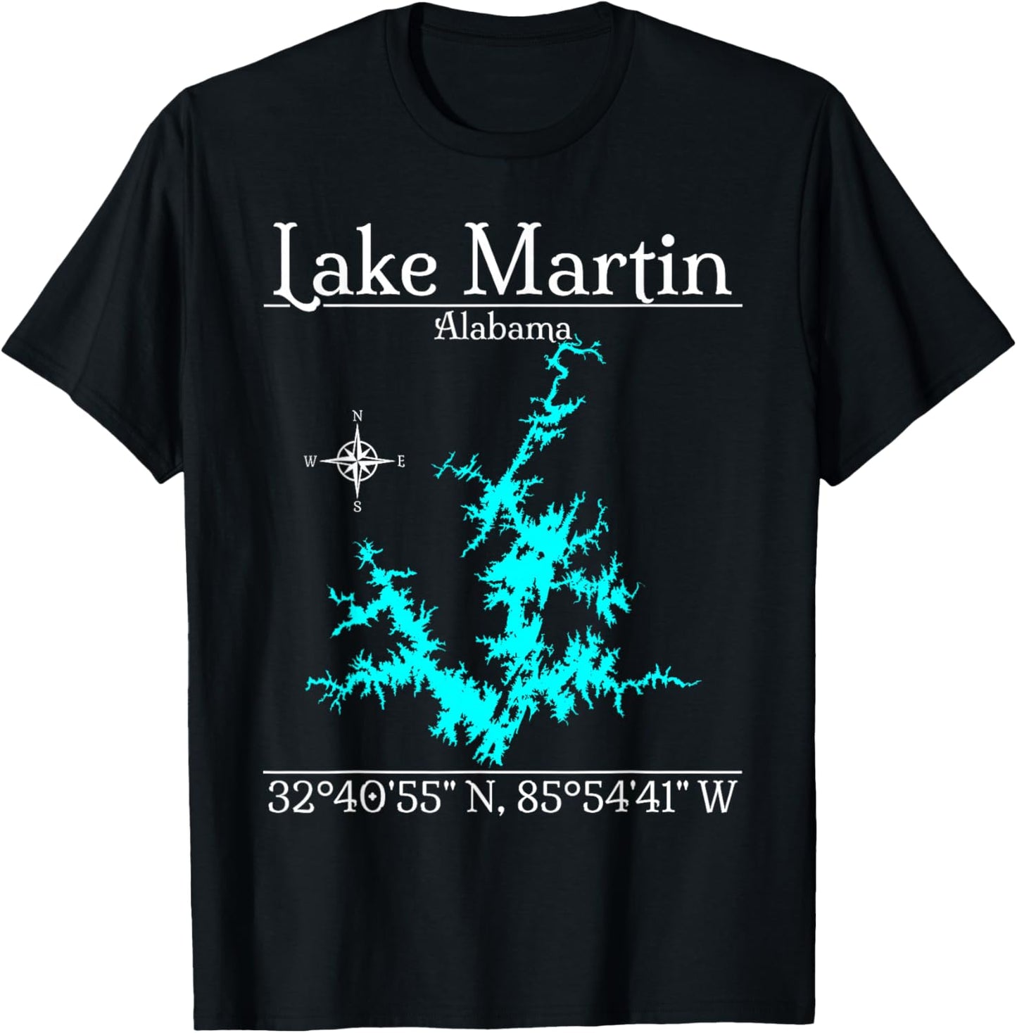 Lake Martin - Alabama T-Shirt - T-Shirt | Black