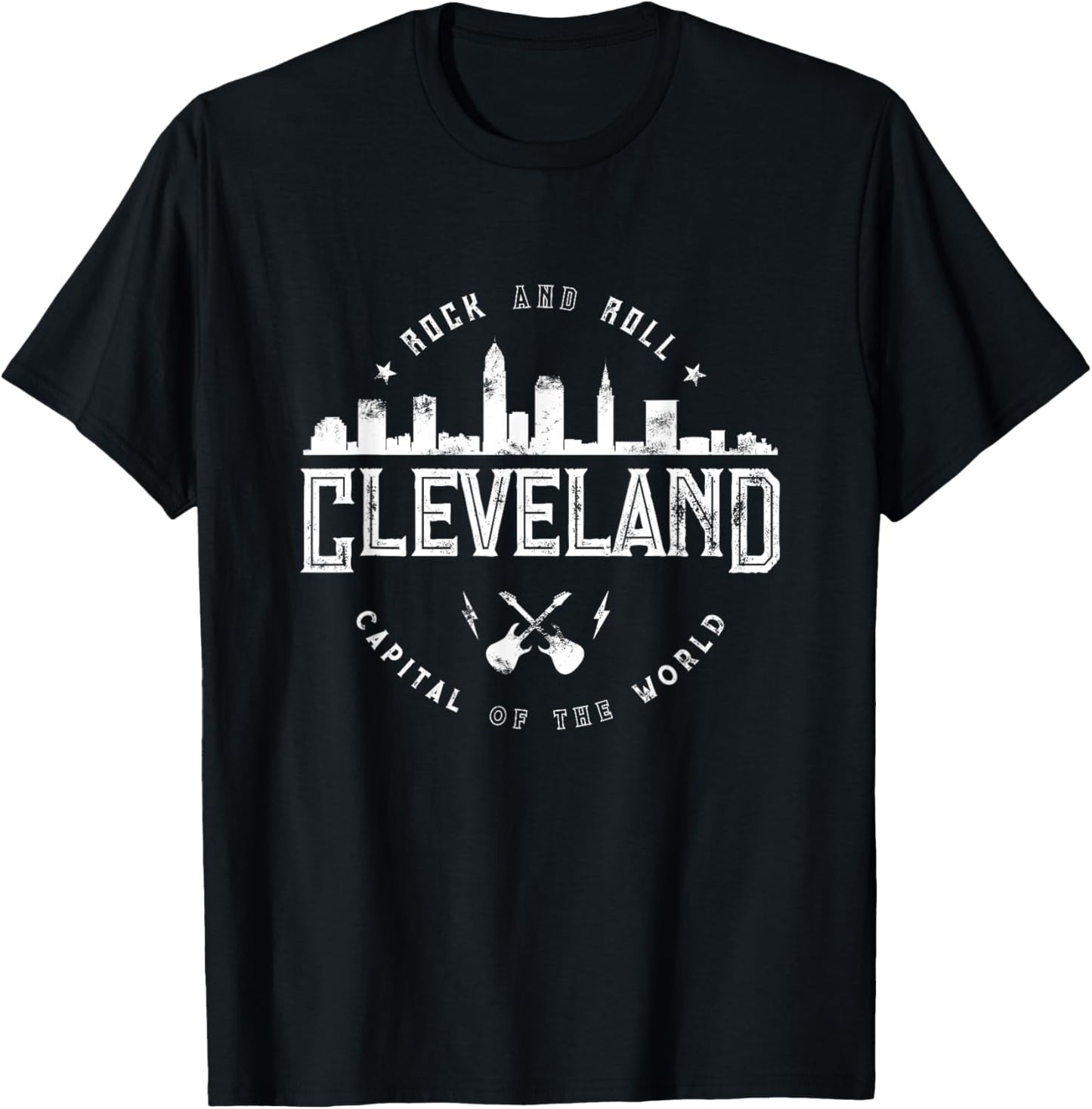 Rock and Roll Guitars Cleveland T-Shirt - T-Shirt | Black