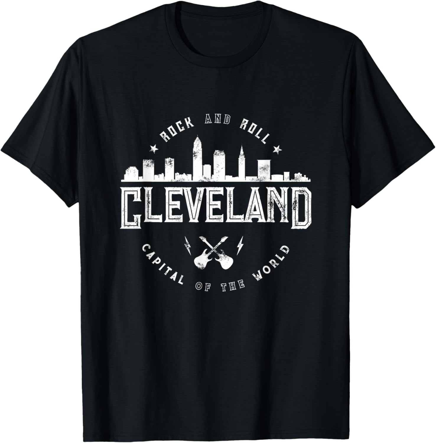 Rock and Roll Guitars Cleveland T-Shirt - T-Shirt | Black