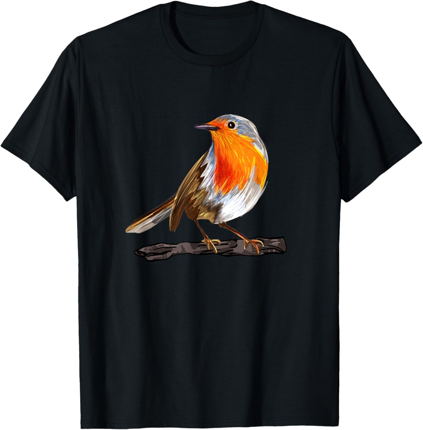Robin Bird T-Shirt - T-Shirt | Black
