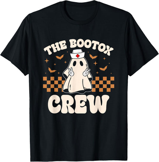 The Botox Crew Halloween Botox Nurse Funny Esthetician Women T-Shirt - T-Shirt | Black