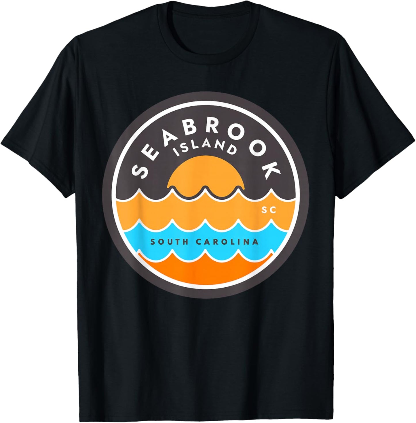 Seabrook Island Beach South Carolina SC Summer Vacation T-Shirt - T-Shirt | Black