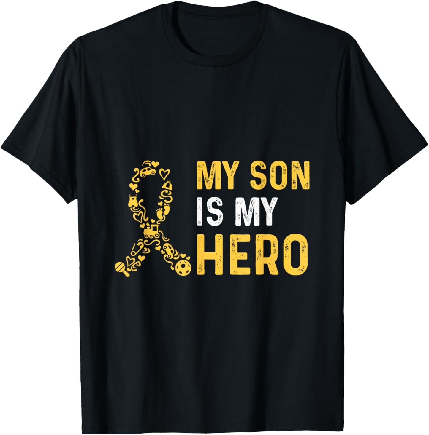 Childhood Cancer Awareness Quote for a Mom of a warrior T-Shirt - T-Shirt | Black