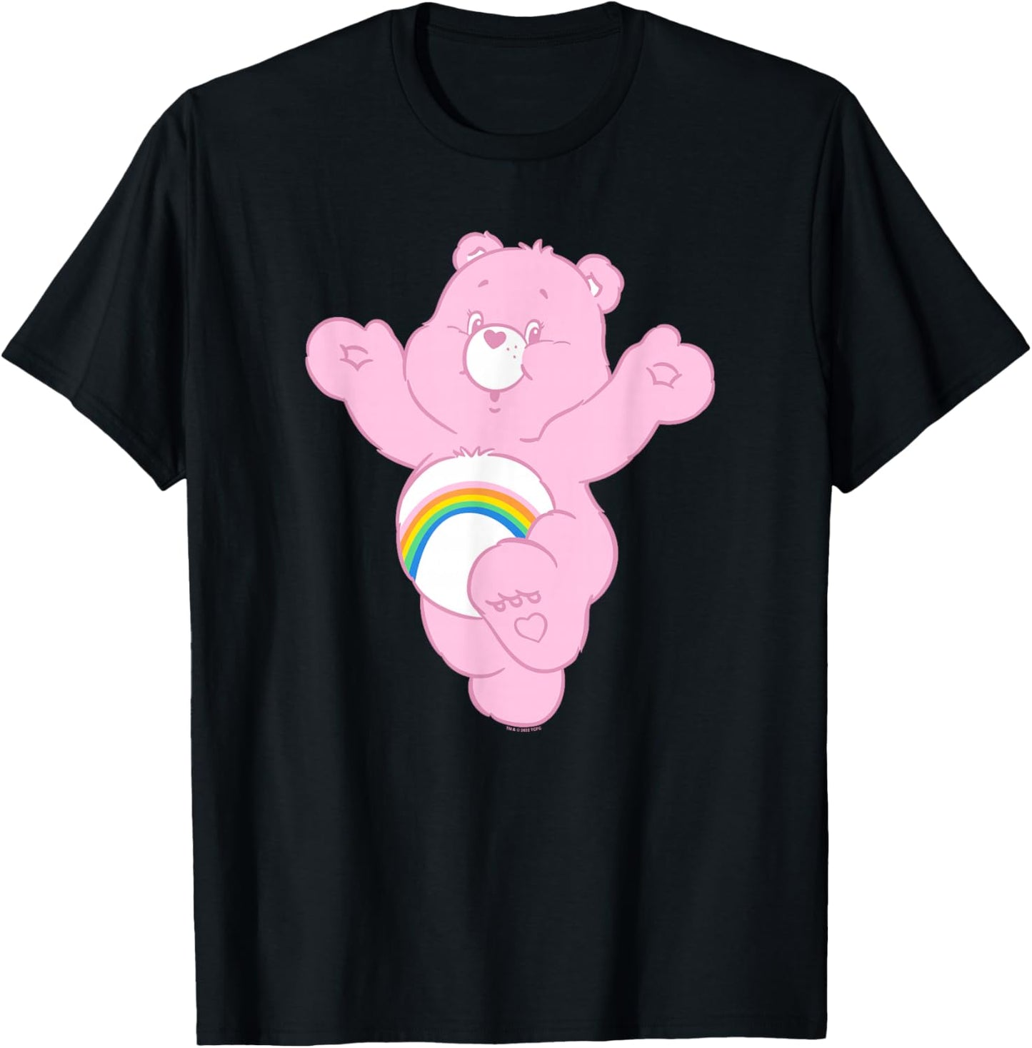 Care Bears Cheer Bear Classic Vintage Big Hug Portrait T-Shirt - T-Shirt | Black