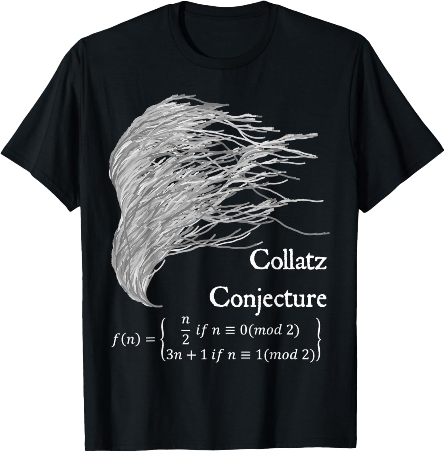 Nerdy Collatz Conjecture 3n+1 Math Teacher Geek Gift Women Girls Kids T-Shirt - T-Shirt | Black