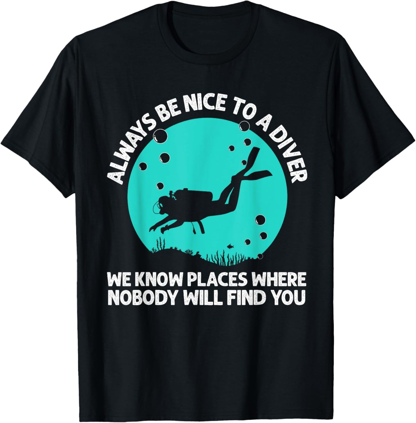 Cool Scuba Diving Women Scuba Diver Underwater Lover T-Shirt - T-Shirt | Black