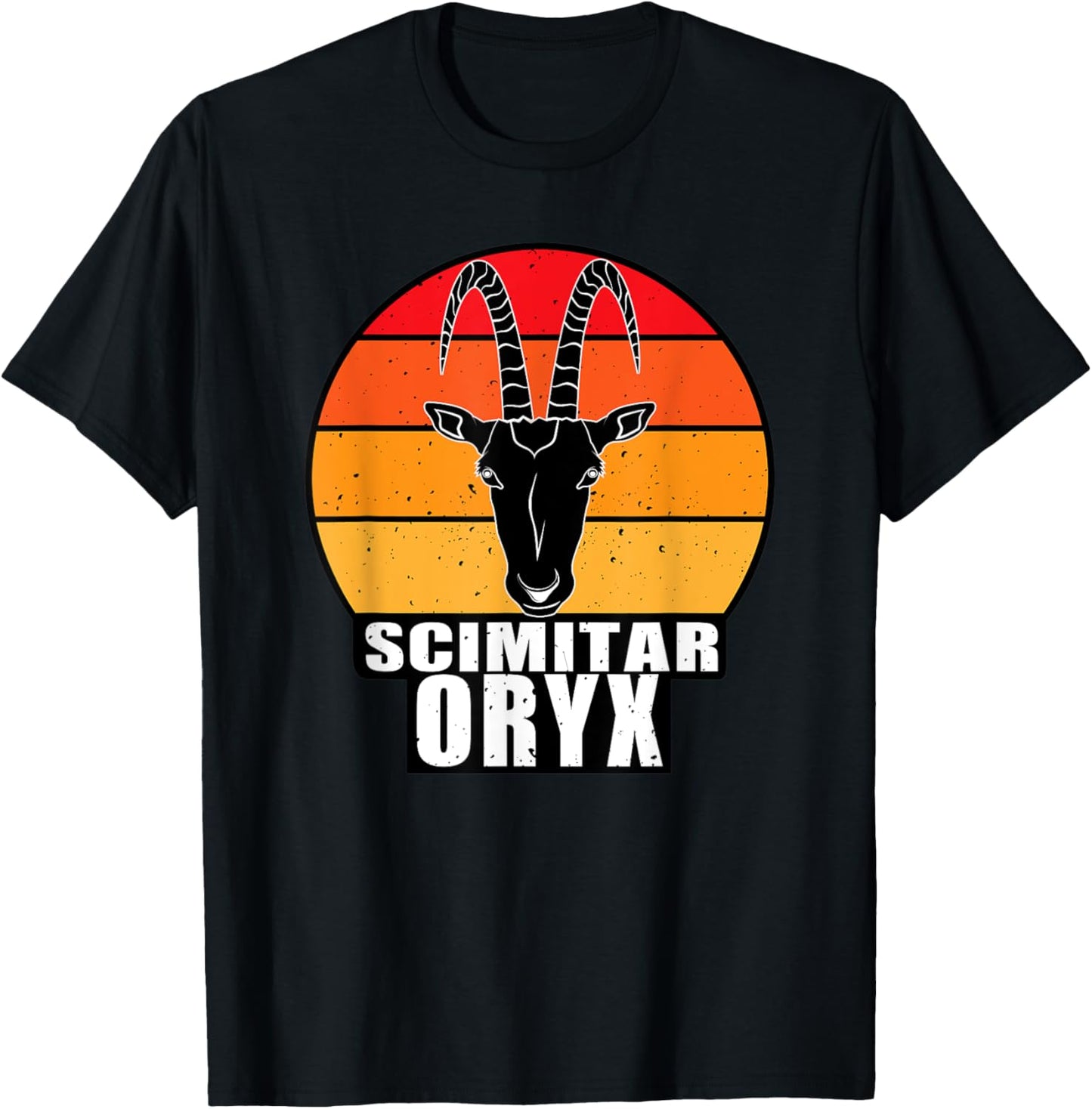 Scimitar Horned Oryx T-Shirt - T-Shirt | Black