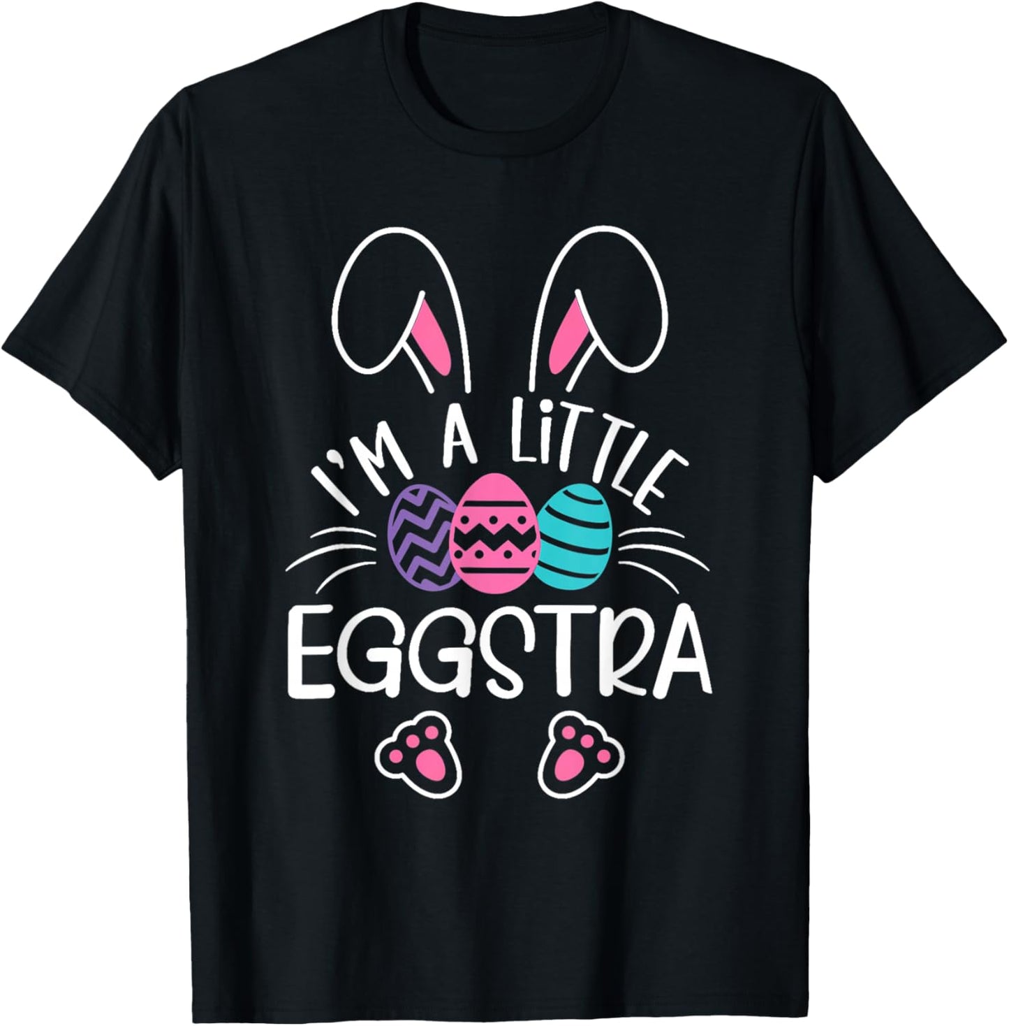 I’m A Little Eggstra Funny Easter Bunny Cute Kids Toddler T-Shirt - T-Shirt | Black