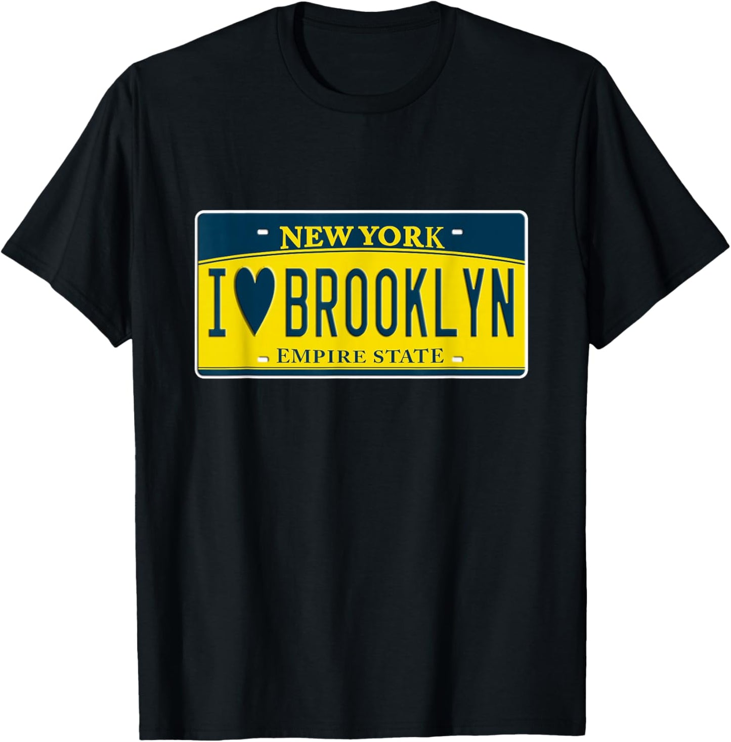 I Love Brooklyn Heart New York City NY USA Home Town T-Shirt - T-Shirt | Black