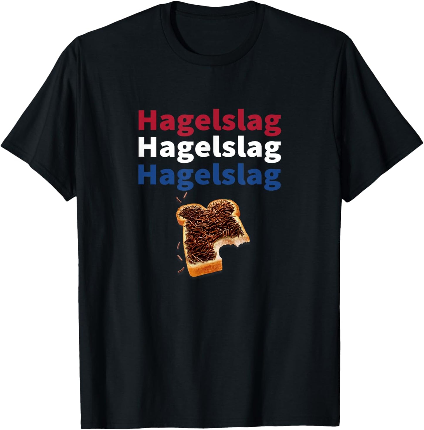 Hagelslag, Funny Breakfast foods word design, Dutch cuisine T-Shirt - T-Shirt | Black