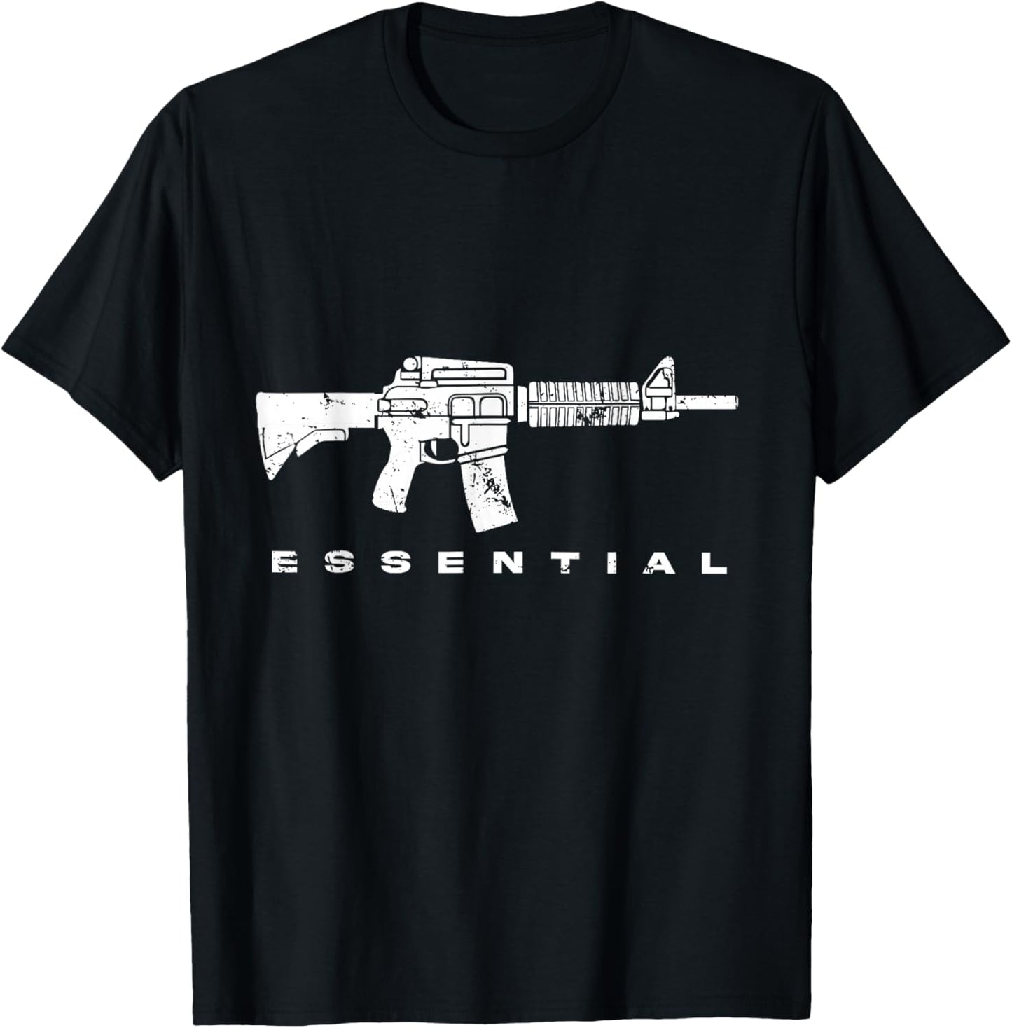 AR-15 Semi-Automatic Essential Firearm T-Shirt - T-Shirt | Black
