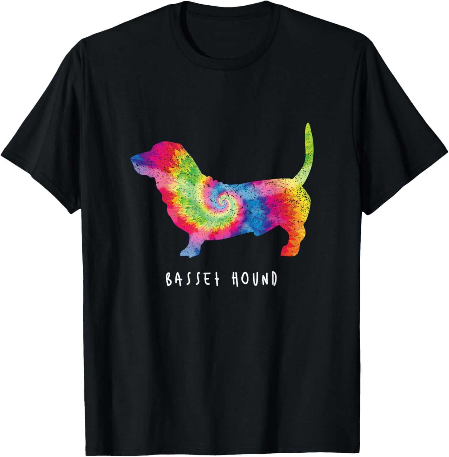 Basset Hound Lover Cute Puppy Pet Dog Owner Hippy Tie Dye Women T-Shirt - T-Shirt | Black