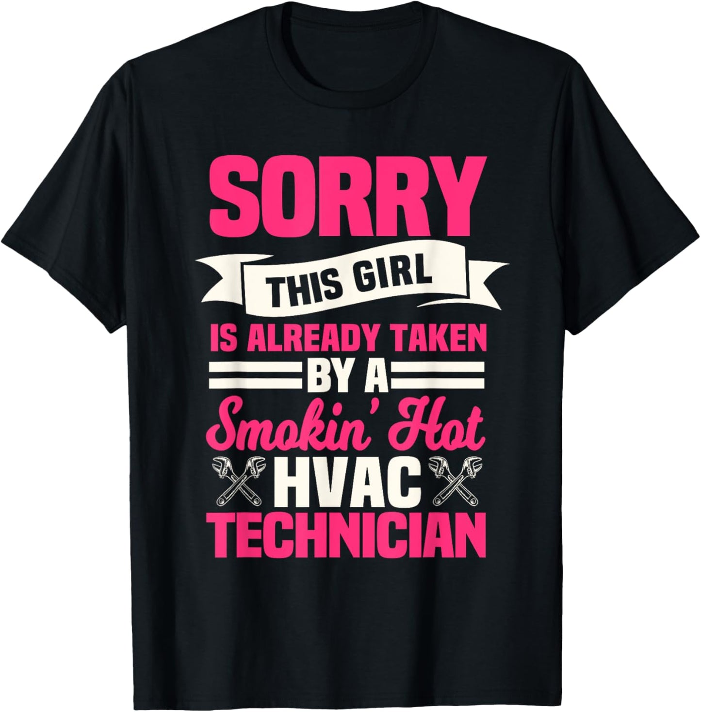 HVAC Technician Wife Mechanic Service HVACR Tech Installer T-Shirt - T-Shirt | Black