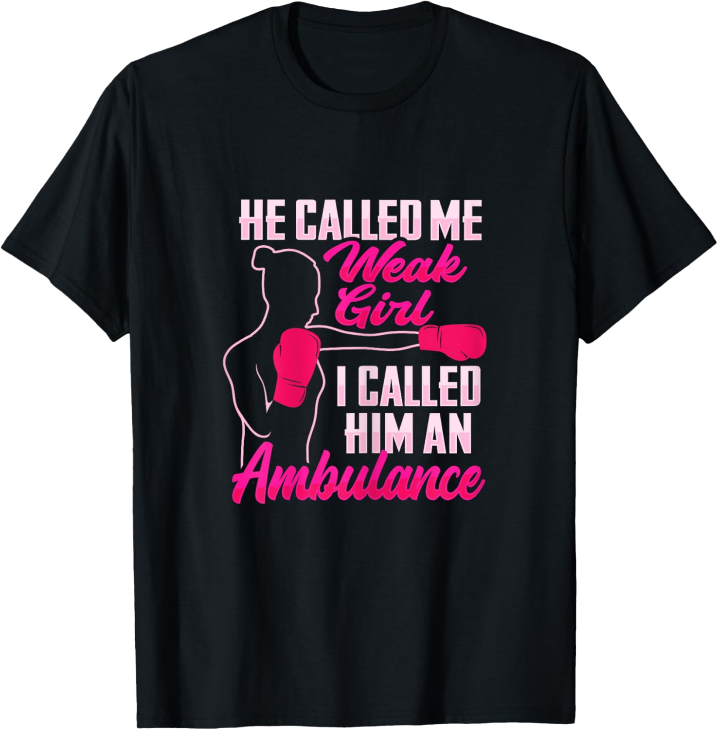 Funny Boxing Girl Design for a strong Boxing Woman T-Shirt - T-Shirt | Black