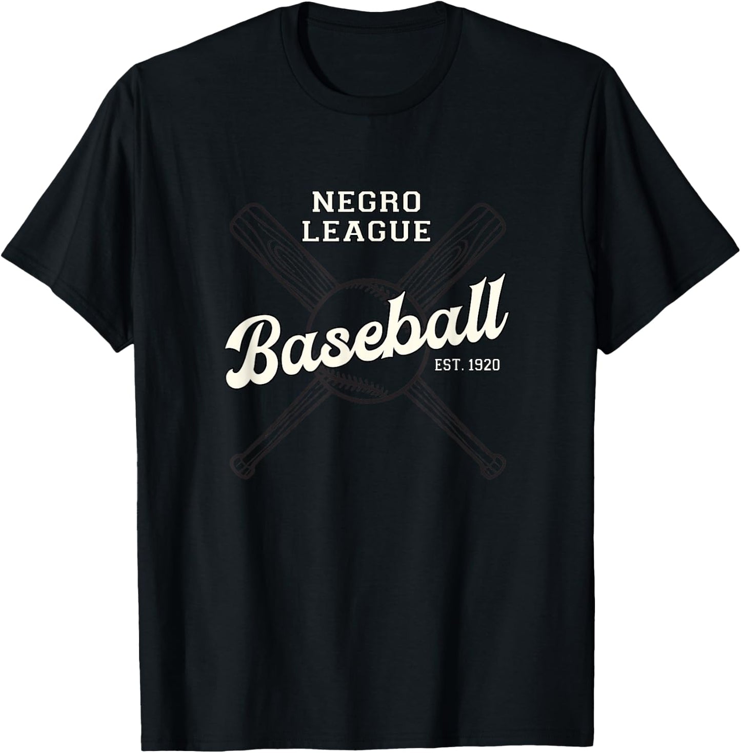 Vintage Negro League Baseball Black History Month T-Shirt - T-Shirt | Black