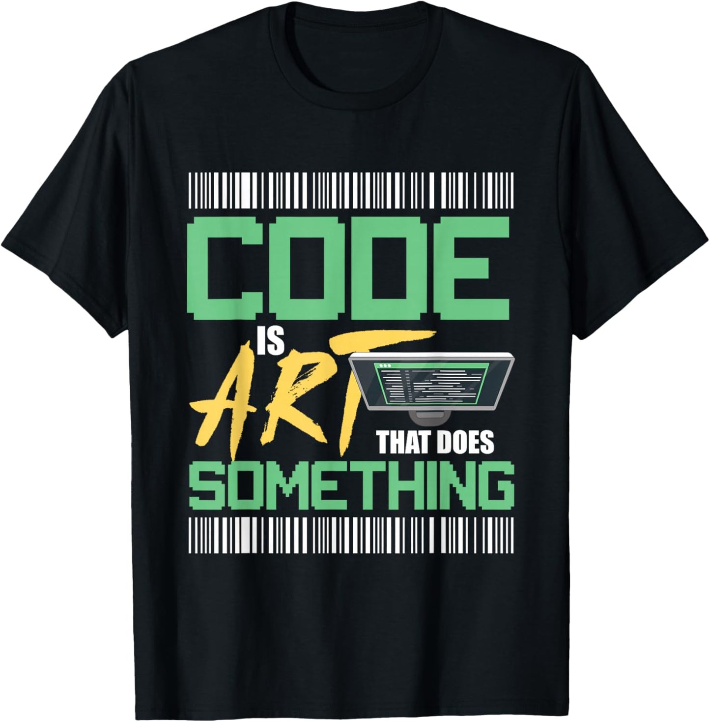 Code is art that does something for Programmer Developer T-Shirt - T-Shirt | Black