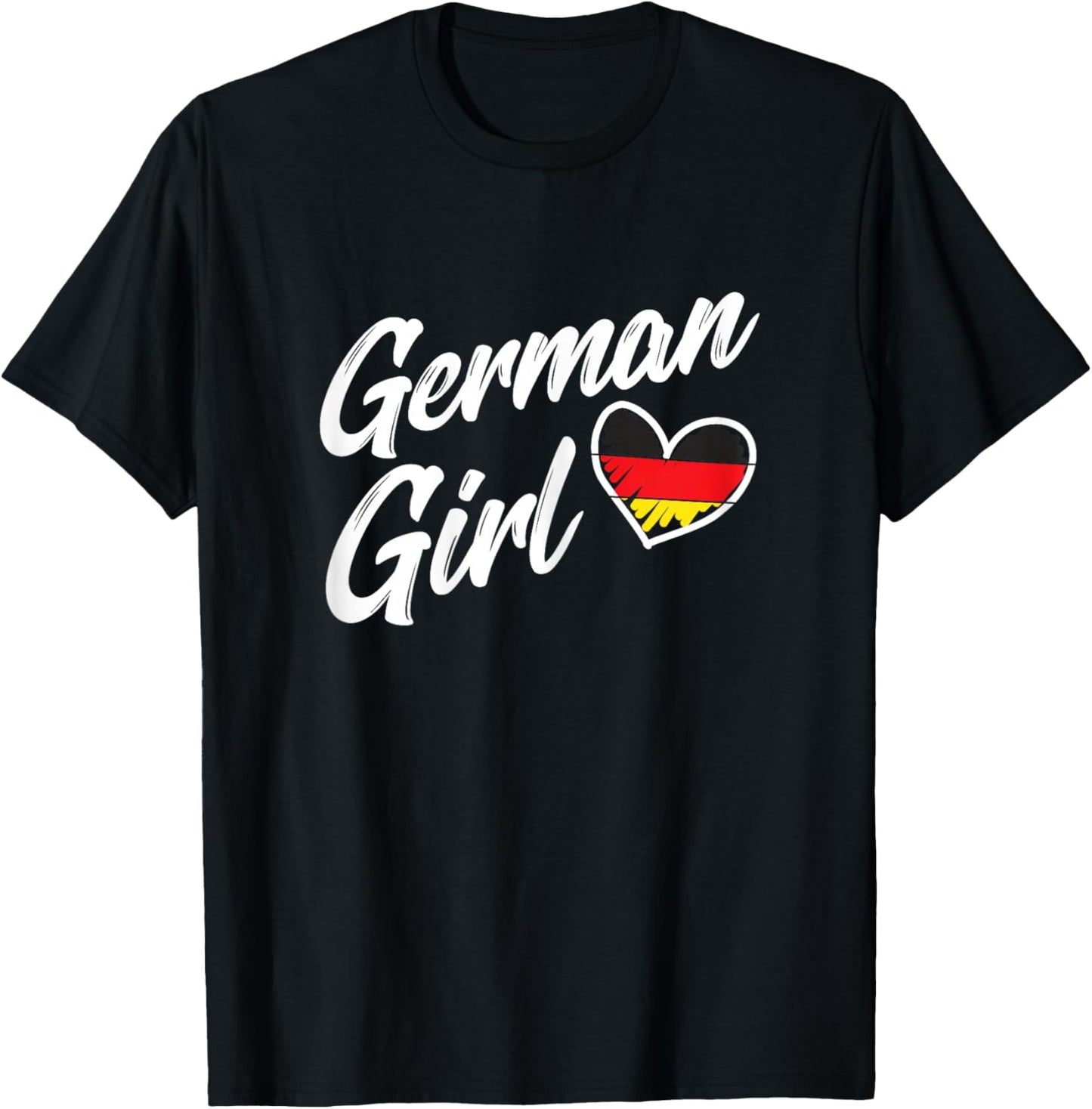 Germany Funny Deutschland Flag German Girl German Roots T-Shirt - T-Shirt | Black