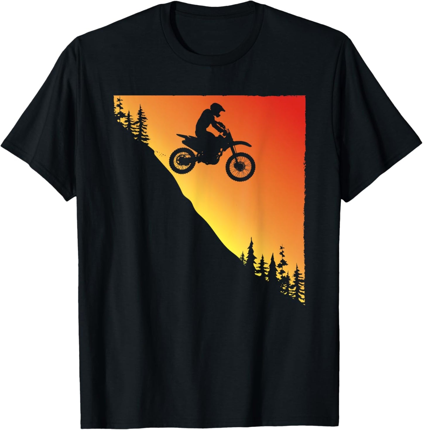 Vintage Dirt Bike Rider Apparel Boys Motocross Riding T-Shirt - T-Shirt | Black